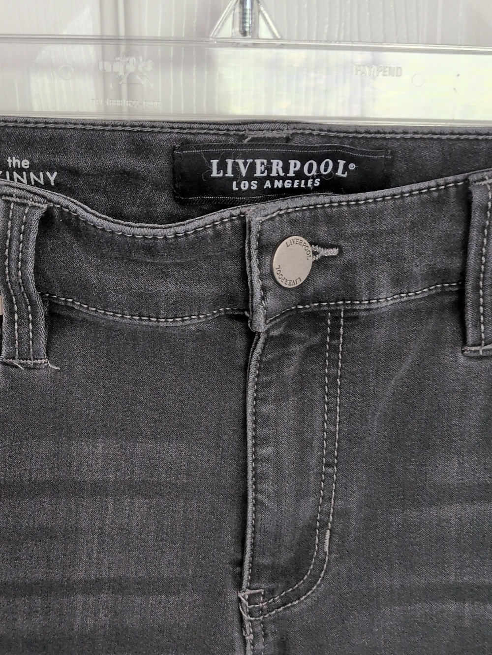Liverpool The Skinny Gray Washed Jeans - 8/29 Petite - Picture 2 of 9